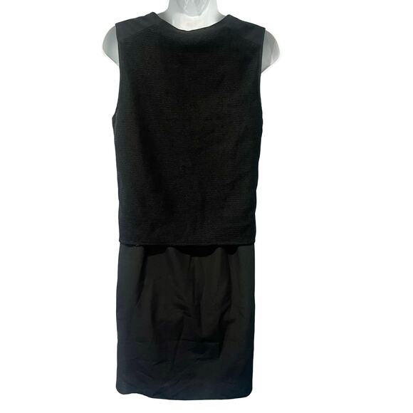 Maison Scotch Black Layered Sleeveless Round Neck Pullover Shift Dress sz 1 / S - Picture 6 of 11